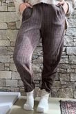 Nuk Stretch Velour Tapered Pant Chocolate
